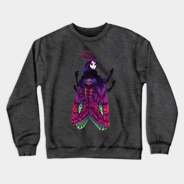 Occult Moth Lady Crewneck Sweatshirt by TealCicada